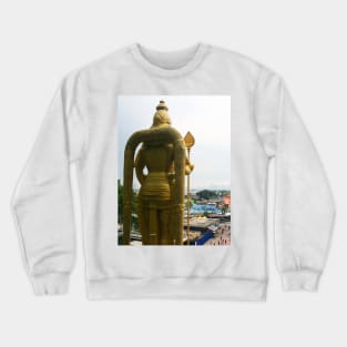 Backside of Lord Murugan to Kuala Lumpur Crewneck Sweatshirt